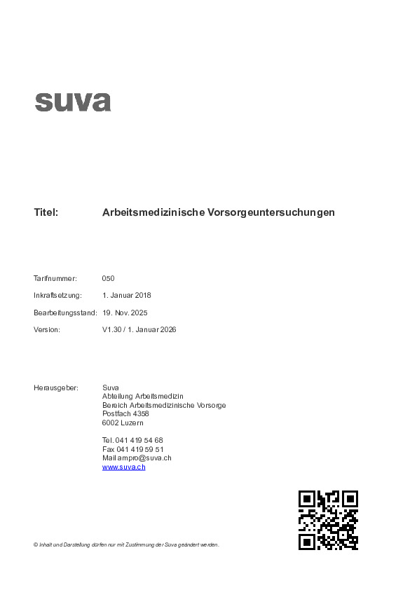 Alles über Arbeitsmedizin: Tarifpositionen & Leistungen