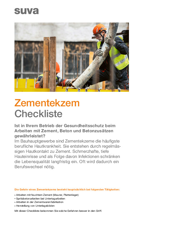 Checkliste: Tun Sie genug gegen die Zementallergie?