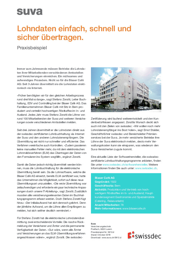 Praxisbeispiel: Lohndaten einfach, schnell und sicher übertragen