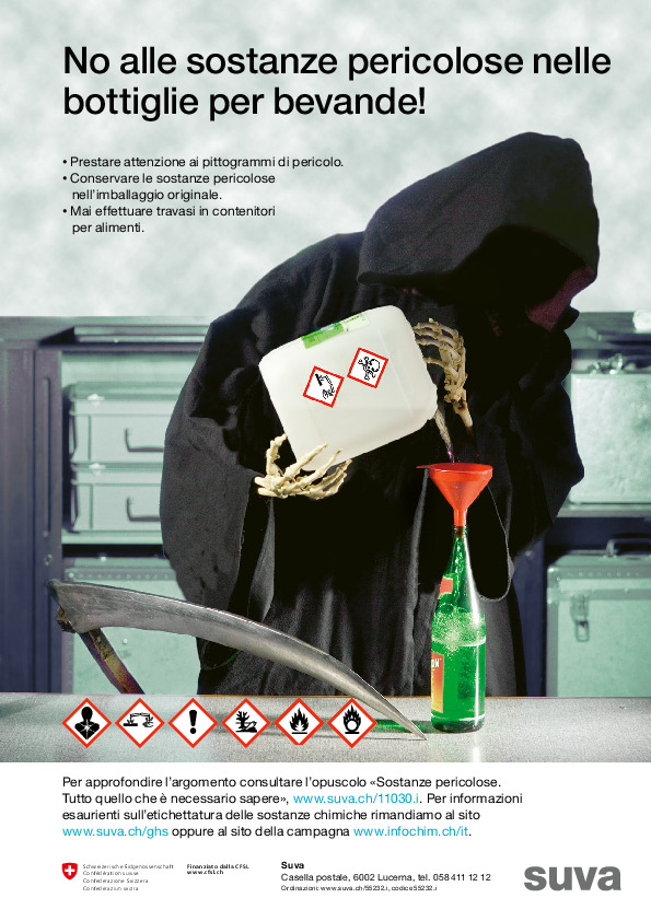 Conservi le sostanze pericolose nell'imballaggio originale