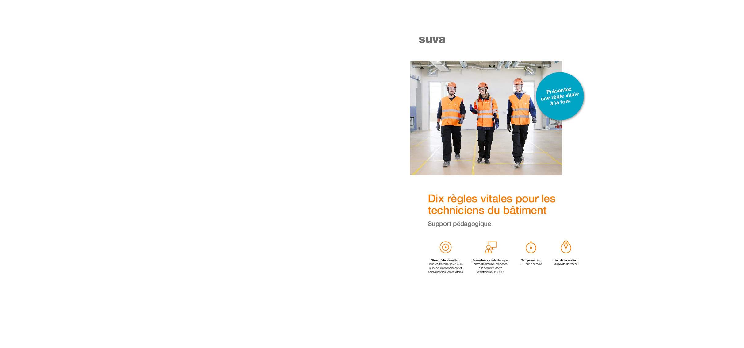 Règles vitales pour les techniciens du bâtiment