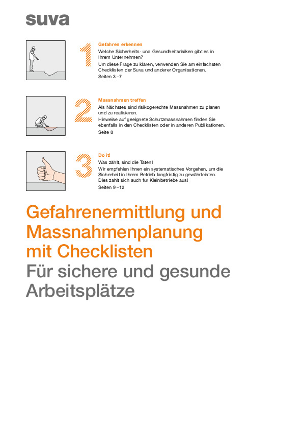 Gefahrenermittlung und Massnahmenplanung mit Checklisten